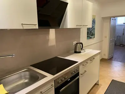 Küche/Küchenzeile in der Unterkunft Skyvilla Wien - Gartenwohnung