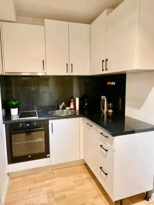 Küche/Küchenzeile in der Unterkunft Premium Apartment mit Garten nähe SCS