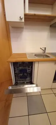 Küche/Küchenzeile in der Unterkunft Gästewohnung mit Terrasse 