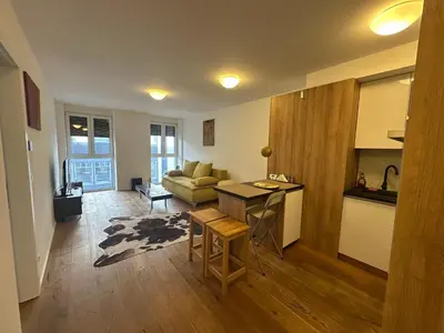 Ein Sitzbereich in der Unterkunft Beauty Apartment Erlachgasse