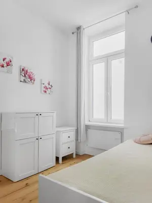 Ein Bett oder Betten in einem Zimmer der Unterkunft Nordwestbahn Apartments