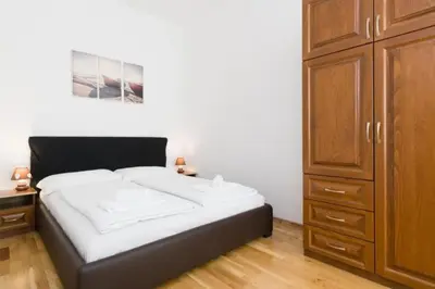 Ein Bett oder Betten in einem Zimmer der Unterkunft Waldmüler Apartments