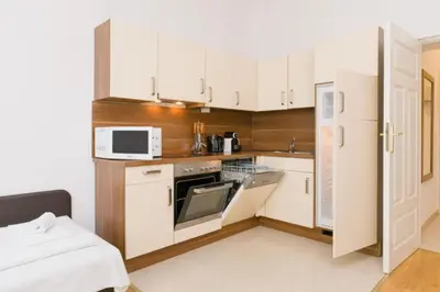 Küche/Küchenzeile in der Unterkunft Waldmüler Apartments