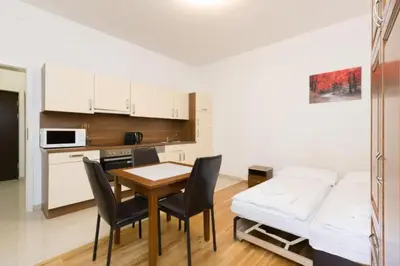 Küche/Küchenzeile in der Unterkunft Waldmüler Apartments