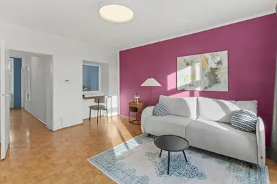 Ein Sitzbereich in der Unterkunft Cozy Living Apartment 