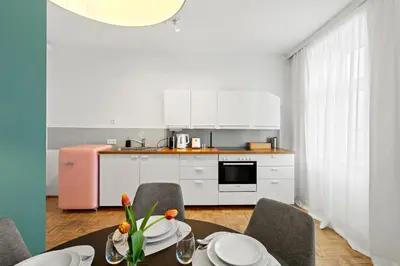 Küche/Küchenzeile in der Unterkunft Cozy Living Apartment 