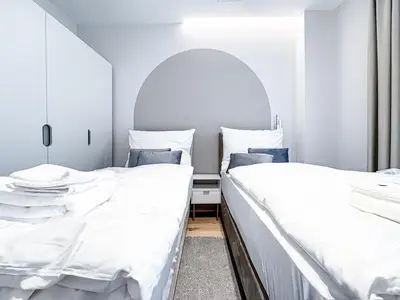 Ein Bett oder Betten in einem Zimmer der Unterkunft Apartment Charming in Vienna's City Center