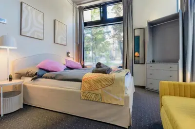 Ein Bett oder Betten in einem Zimmer der Unterkunft UrbanKey Studios - Vienna Mitte