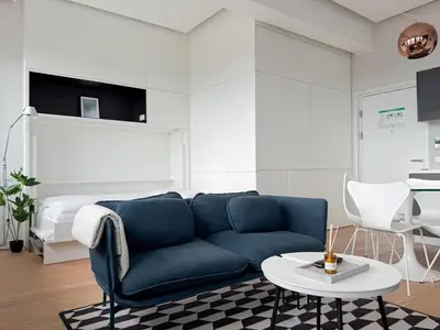 Ein Sitzbereich in der Unterkunft The View - 9th floor apartments