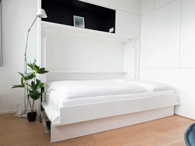 Ein Bett oder Betten in einem Zimmer der Unterkunft The View - 9th floor apartments
