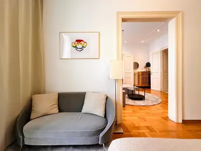 Ein Sitzbereich in der Unterkunft SERVUS HOMES - Friends & Family