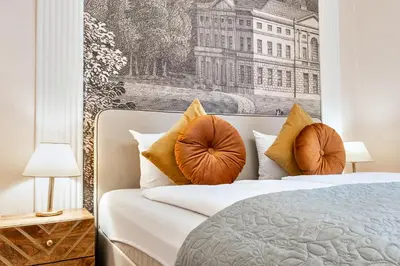 Ein Bett oder Betten in einem Zimmer der Unterkunft Votivpark Rooms I Self Check In