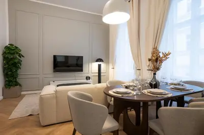 TV/Unterhaltungsangebot in der Unterkunft Stylish & Modern 90m2 Flat in Prime Location