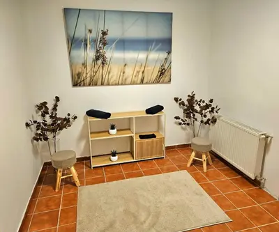 Ein Sitzbereich in der Unterkunft Gemütliche Ferienwohnung Parndorf