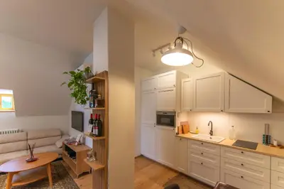 Küche/Küchenzeile in der Unterkunft Apartment Vinothek