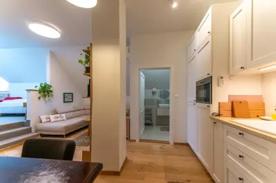 Küche/Küchenzeile in der Unterkunft Apartment Vinothek