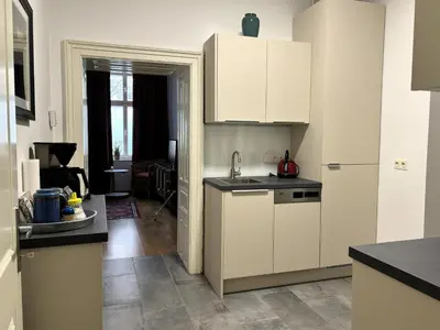 Küche/Küchenzeile in der Unterkunft Casa Nostra - Zentrale Wohnung am Augarten