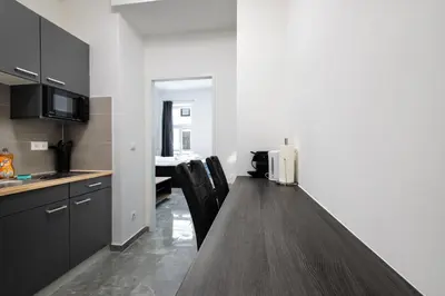 Küche/Küchenzeile in der Unterkunft Vienna-Apartments Leopoldstadt