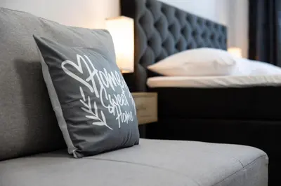 Ein Bett oder Betten in einem Zimmer der Unterkunft Vienna-Apartments Leopoldstadt