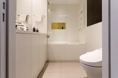 Ein Badezimmer in der Unterkunft Penthouse-Flair with Skyline-View