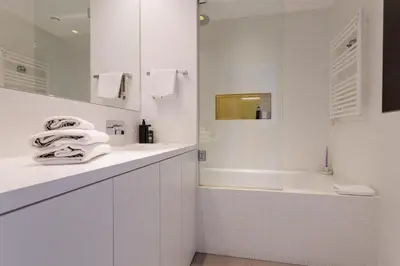 Ein Badezimmer in der Unterkunft Penthouse-Flair with Skyline-View