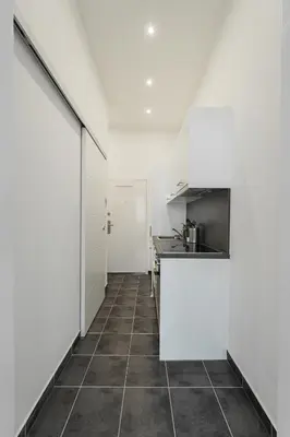 Küche/Küchenzeile in der Unterkunft Smart Living Apartments - Favoriten