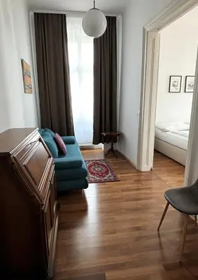 Ein Sitzbereich in der Unterkunft Casa Nostra - Ausgefallene Wohnung am Augarten