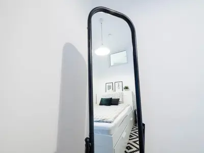 Ein Bett oder Betten in einem Zimmer der Unterkunft Shopping & Gourmet in Mariahilf