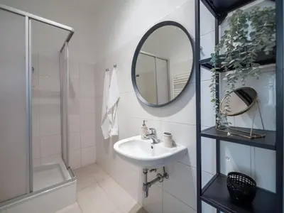 Ein Badezimmer in der Unterkunft Shopping & Strolling Mariahilf