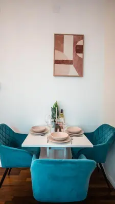 Ein Sitzbereich in der Unterkunft Erstklassige Designer Apartments