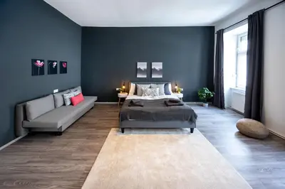 Ein Bett oder Betten in einem Zimmer der Unterkunft Comfortable Spacious Apartment by Hanovermarkt & the Danube