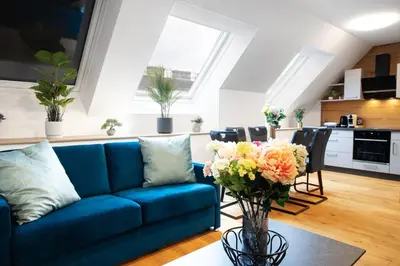 Küche/Küchenzeile in der Unterkunft Noble Penthouse Residences Vienna