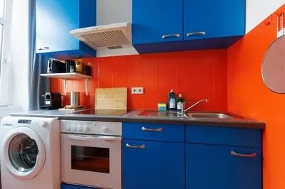 Küche/Küchenzeile in der Unterkunft Smart Living Apartments - Schönbrunn