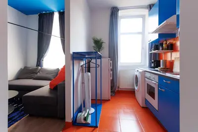 Küche/Küchenzeile in der Unterkunft Smart Living Apartments - Schönbrunn
