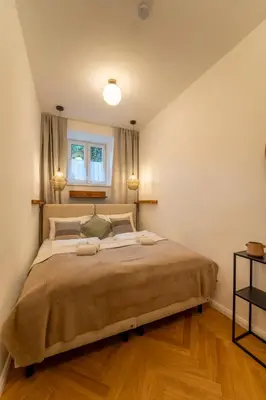 Ein Bett oder Betten in einem Zimmer der Unterkunft josef's home I Violette