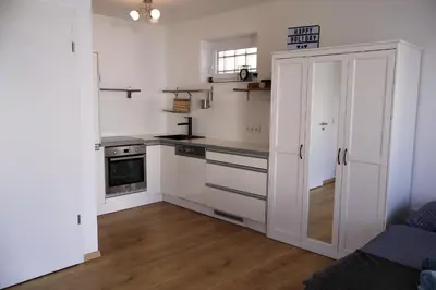 Küche/Küchenzeile in der Unterkunft Seeappartements Stadtflucht
