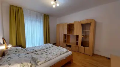 Ein Bett oder Betten in einem Zimmer der Unterkunft Wohnung Simmering neben U&S-Bahn