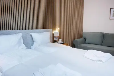 Ein Bett oder Betten in einem Zimmer der Unterkunft Sissi Apartments