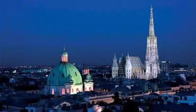 Ein allgemeiner Blick auf Wien oder ein Stadtblick von der Ferienwohnung aus