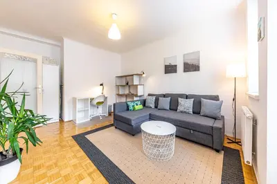 Ein Sitzbereich in der Unterkunft YOUNG VIENNA by JR City Apartments