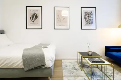 Ein Bett oder Betten in einem Zimmer der Unterkunft Splendid Studio - Close to Center & Danube