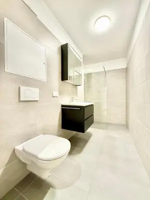 Ein Badezimmer in der Unterkunft Apartment mit Balkon und Parkplatz