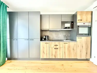 Küche/Küchenzeile in der Unterkunft Apartment mit Balkon und Parkplatz