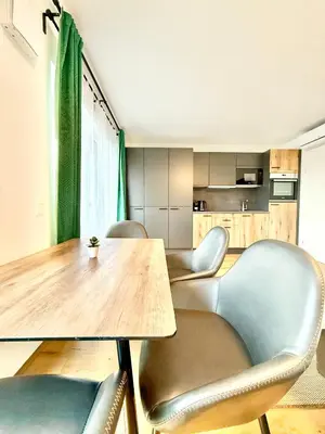 Küche/Küchenzeile in der Unterkunft Apartment mit Balkon und Parkplatz
