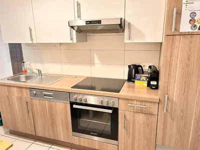 Küche/Küchenzeile in der Unterkunft Charming Loft for 4 Guests in Vienna 20