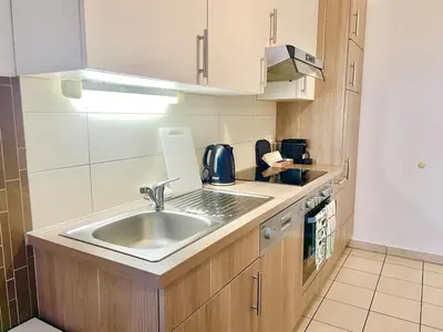 Küche/Küchenzeile in der Unterkunft Charming Loft for 4 Guests in Vienna 20