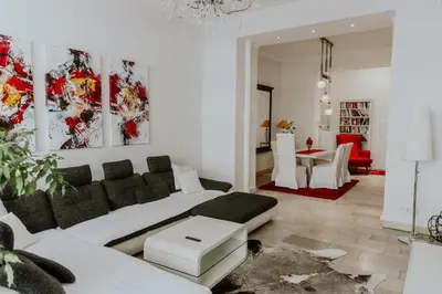 Ein Sitzbereich in der Unterkunft Vienna City Apartment - Belvedere