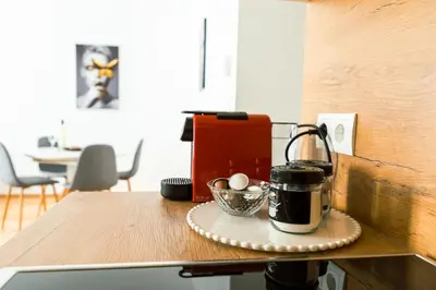 Kaffee-/Teezubehör in der Unterkunft New Design Apartment 9