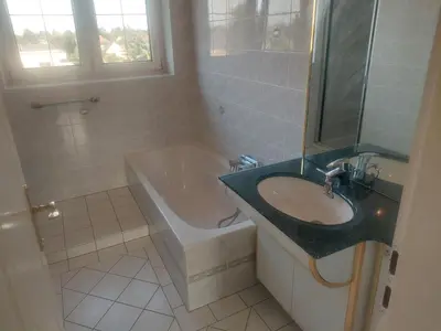 Ein Badezimmer in der Unterkunft appartment leo chill chill