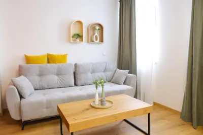 Ein Sitzbereich in der Unterkunft Modern City Stay Vienna